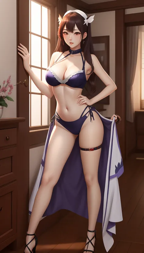 masutepiece, Best Quality, High quality, extremely detailed CG unified 8k wallpaper, itting open legs、barechested、Beautuful Women、Cowgirl、Beautuful Women、big sister、