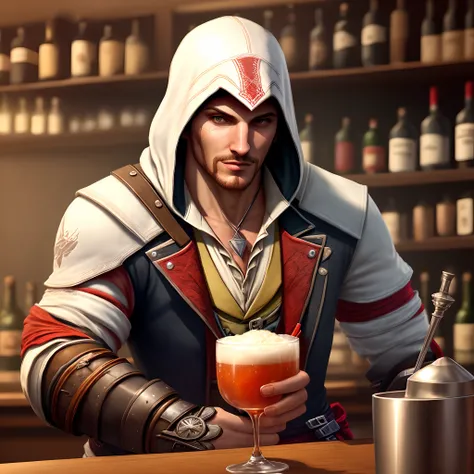 Assassin’s Creed bartender man with shaker