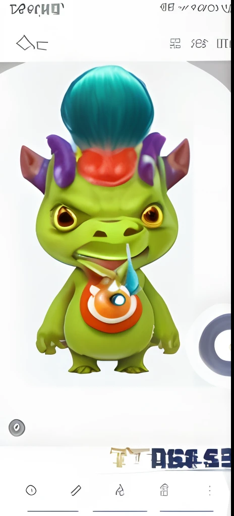 Close up portrait of cartoon character with toothbrush in mouth, murloc tinyfin, Wee-Wee Help, toonix character, antilous chao, discord pfp, cacodemon, ingame image, Obunga, Soft draconic features, cartoon creature, spiked shell, character icon, oni horns,...