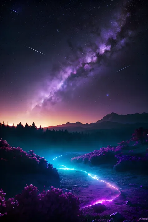 A galaxy of purple suns, milky way, universe, planets, comets, asteroids (best quality, 4k, highres, masterpiece:1.2), ultra-detailed, (realistic, photorealistic, photo-realistic:1.37), HDR, UHD, studio lighting, ultra-fine painting, sharp focus, physicall...