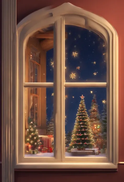 window, Christmas, the night