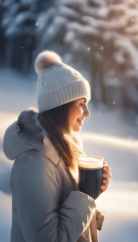 (best quality,4k,8k,highres,masterpiece:1.2),ultra-detailed,(realistic,photorealistic,photo-realistic:1.37),illustration,portrait,colorful,bright lighting, 

winter theme,snowy landscape, 

a beautiful girl with long black hair, 

warm winter clothing, 

s...