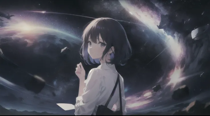 Anime girl looking out the window in a space full of stars, 4K anime wallpaper, Anime wallpaper 4 k, Anime wallpaper 4K, Anime art wallpaper 4k, Anime art wallpaper 4k, Anime art wallpaper 8k, style of anime4 K, girl looks at the space, Amazing wallpapers,...