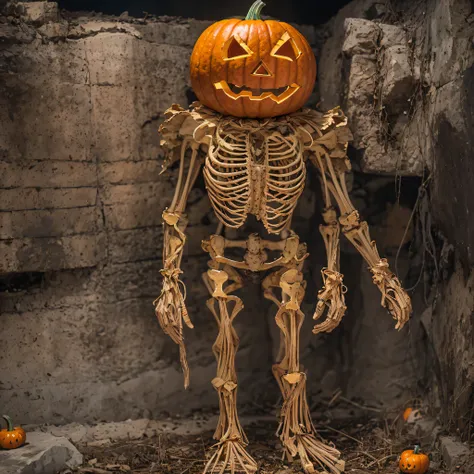 Burger King openwork sandalwood material（best qualtiy，8K Pumpkin Burger King,Masterpiece）When the skeleton pumpkin appears，Only heard, unseen，Pumpkin Burger King explodes，That whistle echoed for a long time，Its like a prelude to impending death，The image o...