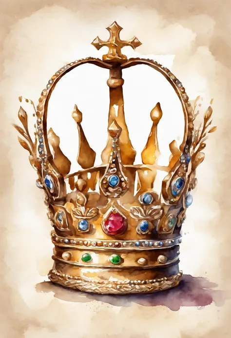 ((Cheems))， gold crown object , arte vetorial, Background branco, Contornos, fundo branco limpo, vetor profissional, Very high detail