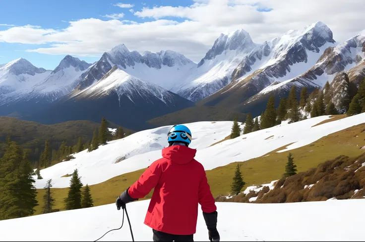 Snowy mountains with the words stoked tv