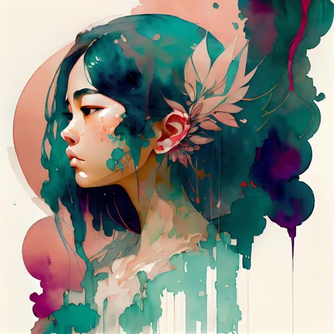 wtrcolor style, Digital art of a tree, official art, masterpiece, Beautiful, ((watercolor)), paint splatter, intricate details. Highly detailed, detailed, [dripping:0.5], Trending on artstation, by Rachel Walker, looking like a real painting, centered, sid...