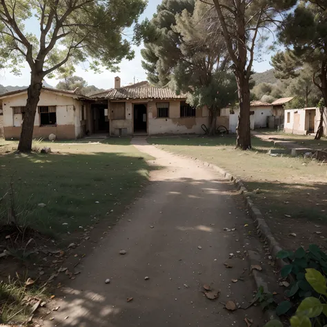 Pueblo abandonado en medio del bosque