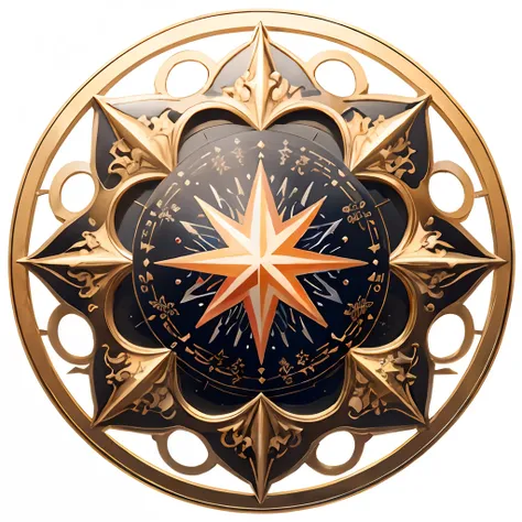 The Heroic Sigil of Valor is an intricate, golden symbol with three distinct layers, 

1. *Center Starburst:** At the core of the symbol is a radiant starburst.

2. **Interlocking Threads:** Surrounding the starburst are intricate, swirling patterns 

3. *...