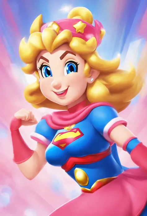 Princess Peach as Supergirl