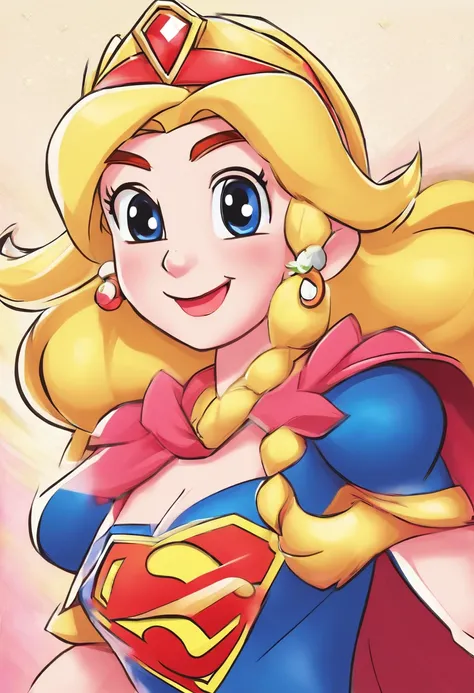 Princess Peach as Supergirl