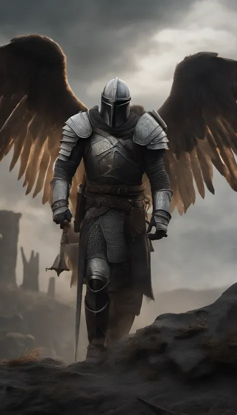 Best quality,4K,8K,A high resolution,Masterpiece:1.2),Ultra-detailed,(Realistic,Photorealistic,photo-realistic:1.37)the ashen one from dark souls 3 with normal armour and no weapons walking on a hill of ash with a eclipsed sun in the sky