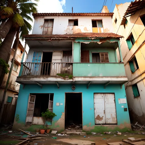 Uma casa velha abandonada