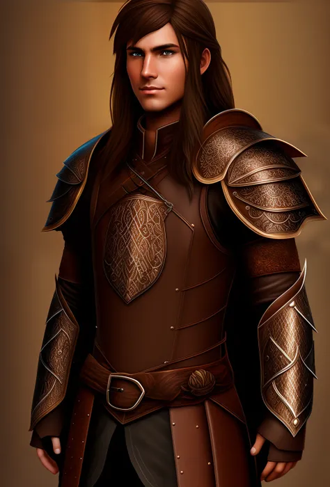 (Human), (tree bark), (armor), (brown hair), (character portrait