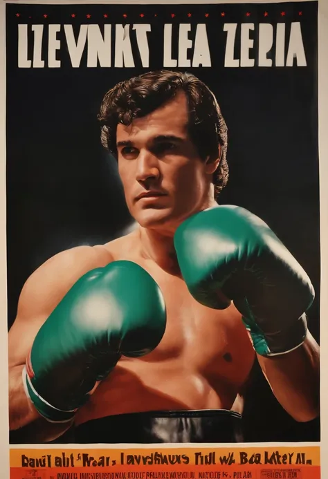 Ultra Realistic Advertising Style Boxing Character Poster Movie No Writing 1980s