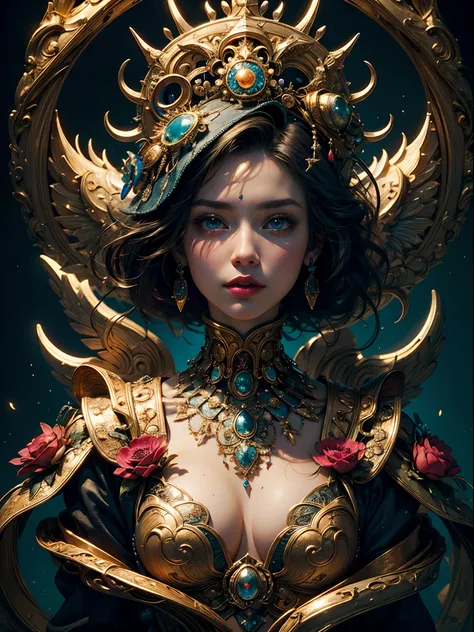 (masterpiece, top quality, best quality, official fantasy art, beautiful and aesthetic:1.2), (1girl), extreme detailed,(fractal art:1.3),colorful,highest detail.