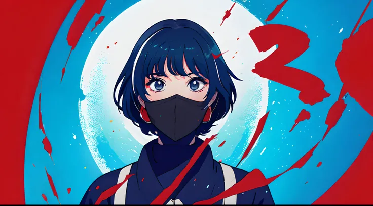 Menina anime com cabelo azul e colete vermelho com olhos azuis, estilo anime 4K, Anime Art Wallpaper 8K, arte de anime digital detalhada, badass anime 8 k, arte de anime digital, Anime Art Wallpaper 4K, Anime Art Wallpaper 4K, arte digital estilo anime, Pa...