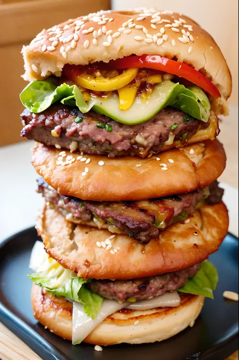 Delicious and juicy burger, Mouth-watering