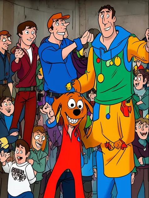 Scooby Doo fighting Adam Sandler