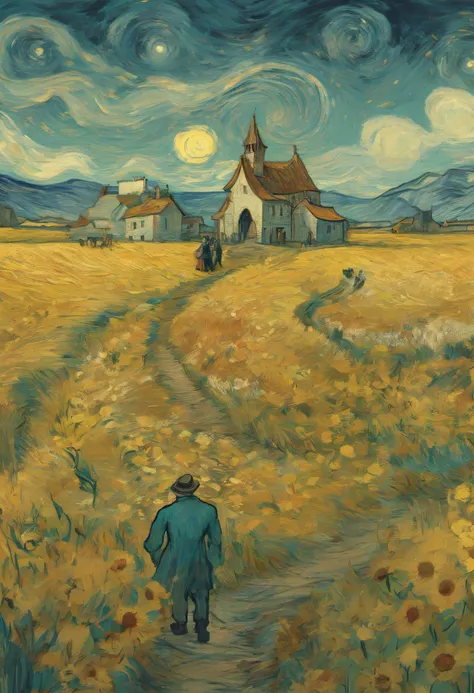 vincent van gogh stylized character, cartoon, highly detailed, 8k,