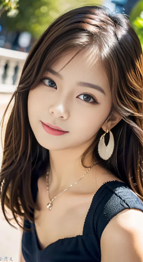 （32K,very high res, high detailing, highly accurate,Pretty Girl 1：1.5）,Raw photo & realistic atmosphere,beautiful dark blue eyes,Detailed mouth,Glossy lips,Detailed eyebrows,Soft white skin that shines with every detail,,Eyes drawn in detail、Very beautiful...