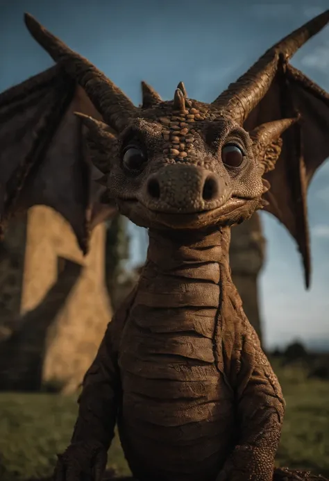 In a magical world of stuffed animals, there lived a stuffed dragon called Drako. He was a very cute dragon with purple scales and bright eyes. He lived alone in a stuffed castle, but he was happy that way.