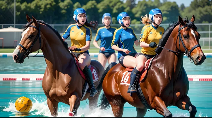 Water polo with horses