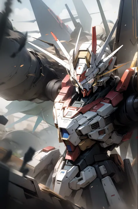 Gundam fight in dystopia