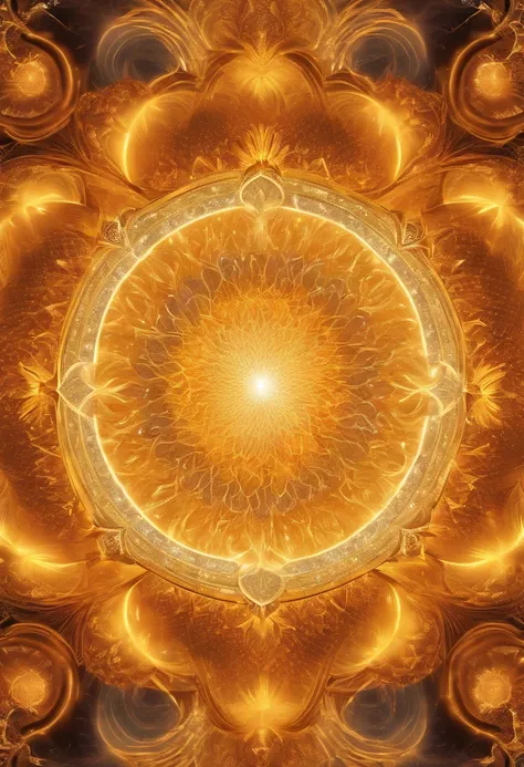 Sun-like design、Vortex clockwise in the center、Light like a lot of petals、Energetic colors、Depicting the power of the universe、masterwork、​masterpiece、Healing wavelength、Vibrations of the Millionaire、The power to attract money