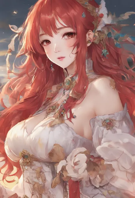 ((beste-Quality、8K、A masterpice：1.3)), Crisp focus：1.2, young korean girl, 19 years old, perfect body, ((NSFW)), ((red hair, beautiful breasts: 1.2)), park, Highly detailed facial and skin texture, sun shining over her sweaty body, detailed eye, long-hair