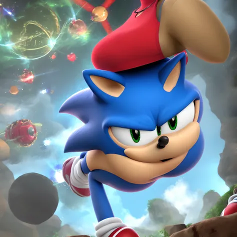 Sonic the hedgehog with huge breast