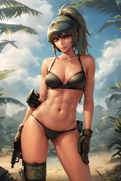 bra and panty, serious, dominant, seductive, sexy, military, desert. Cammo, Tactical. Armor, Sun, hot, guerrilla, tropical.