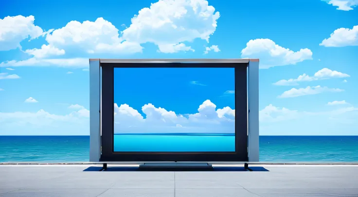 Cartoon screen：Clear sky，Light blue sky，