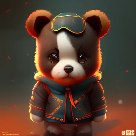 cute little(Dikuki:1.1)Portrait of(teddy bear:0.9)、digitalart、trend artstation、4K、high detal