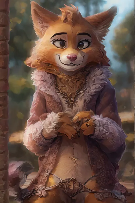 (closeup:1.15), ((cute), (anthro, (furry), (, stand, pose)), (detailed fur),outdoor, by personalami (spread legs)), ((masterpiec...