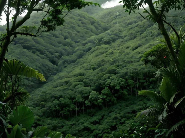 Lush, tropical rainforests.