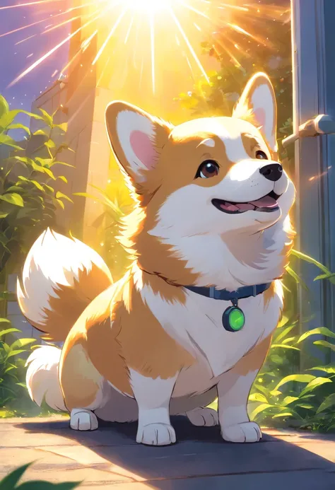 Corgi，o cachorrinho，rays of sunshine