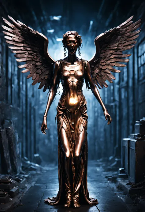 Weeping Angels, Doctor Who, cyberpunk,  copperu