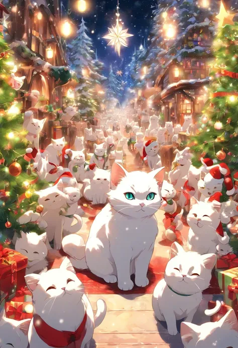 White Cat Christmas Party，Biology is correct