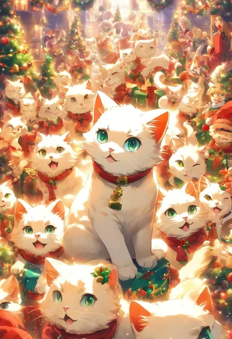 White Cat Christmas Party，Biology is correct