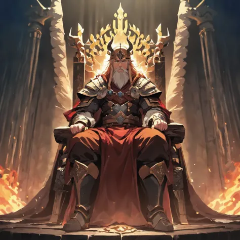 jarl viking sitting on throne