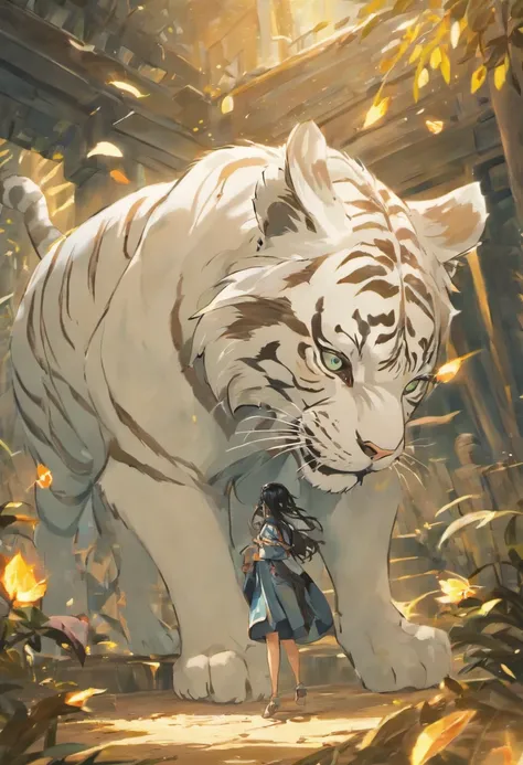 the white tiger，No girls, No person, Mountain and Sea Scriptures，Mythical beasts，Handsome，Missing characters