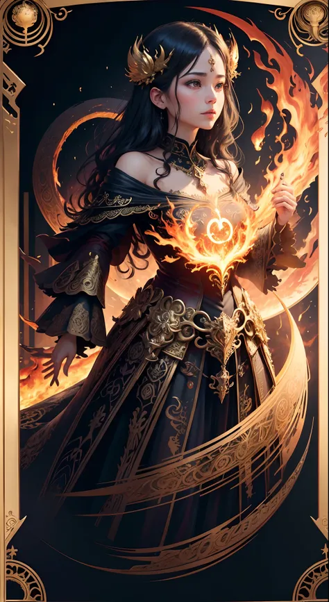 tarot cards，Full tarot border，(The image is surrounded by a tarot card-style border:1.8),The back of the card，（Background with：a black cloak，Giant scythe，Hades，）Roman mythology，8k wallpaper, Ultra-detailed, Beautiful and aesthetically pleasing, tmasterpiec...