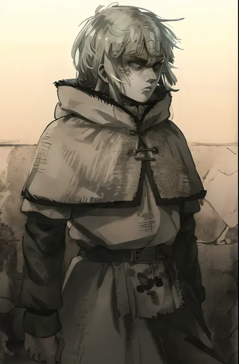 fill the colour, vinland saga thorfinn face