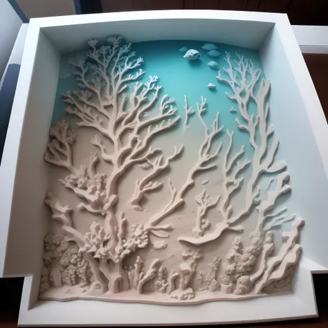 PAPERCUT　　Mare　the reef　3D high relief image