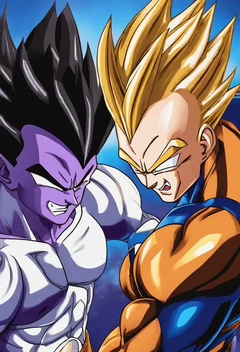 Vegeta fighting Frieza