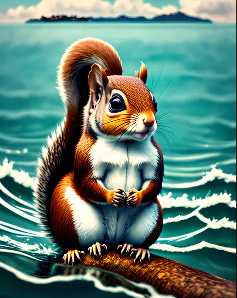 Handsome young squirrel, Be a pirate., Ocean Cruise