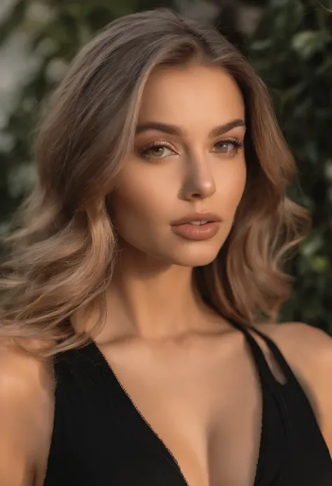 Russian woman in black bra top posing for photo, 30 years, sexy face, jaw dropping beauty, portrait sophie mudd, 21 old years, she is wearing a black tank top, jaw dropping beauty, 2 2 years old, Sexual gas, 1 6 years old, looking hot, sexy look at the cam...