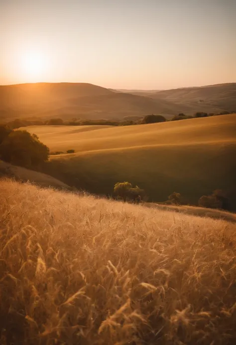 magem de pampa . campo aberto. visto de cima. por do sol