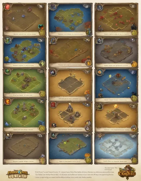 create a background to place the cards in a hearthstone-based card game where each player has 9 squares on their field to position the pieces. in addition to a space for piles of cards to be discarded, the cemetery and the players hand containing a maximum...